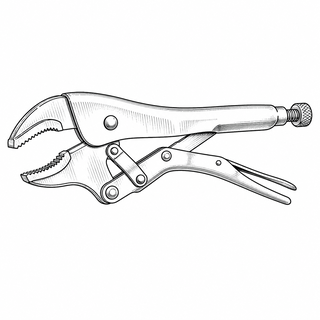 An original black line illustration showing locking linkage and handle release lever and adjustment screw; no brand or scale claim.